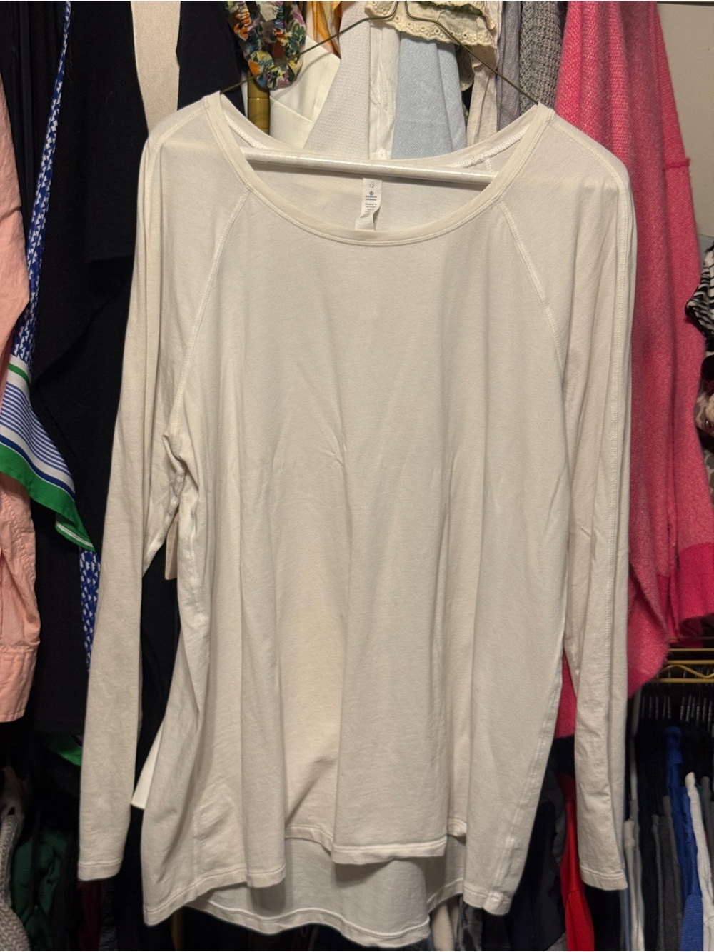 lululemon athletica Lightweight White Long-Sleeve Crew